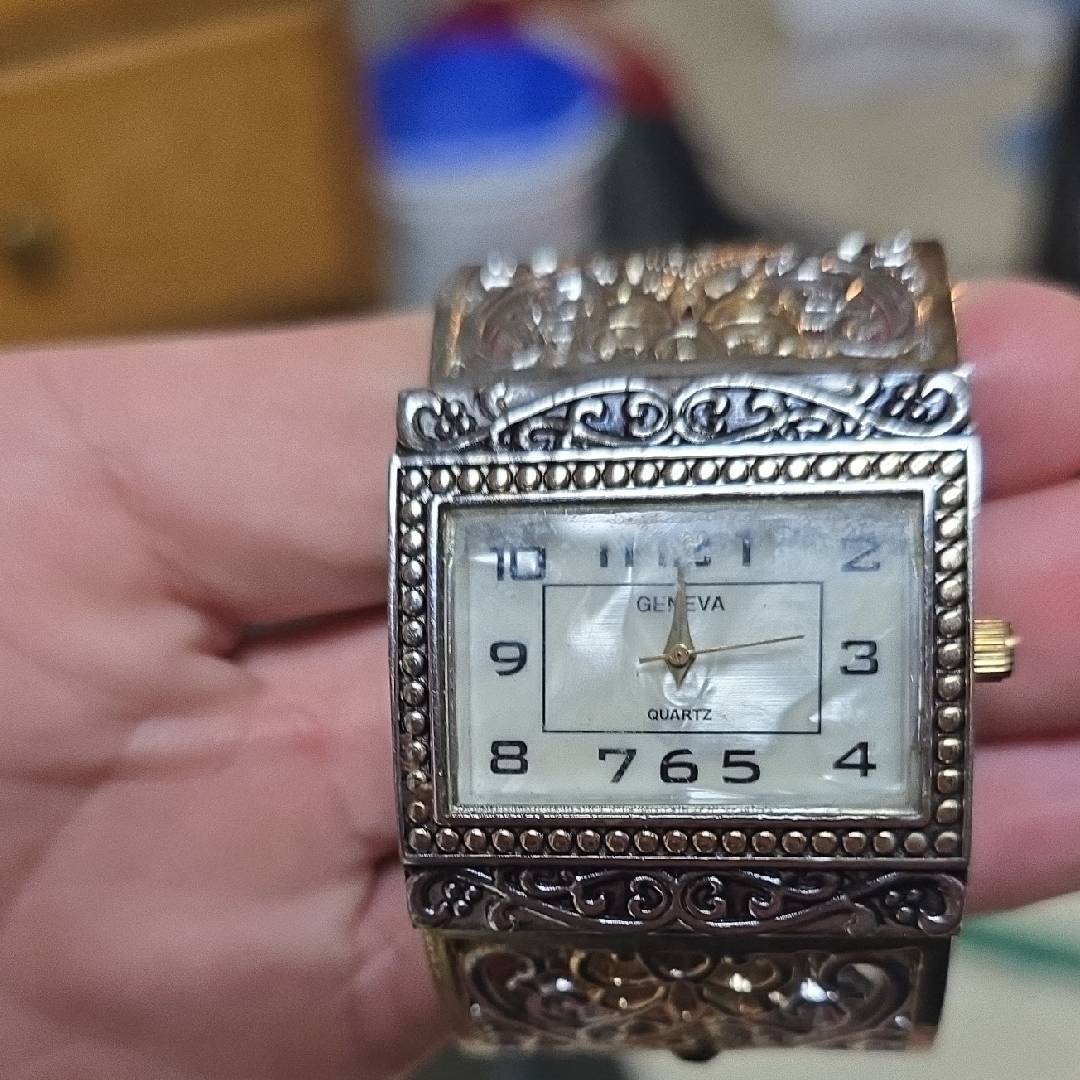 Geneva Silver And Gold Women's Bracelet Watch